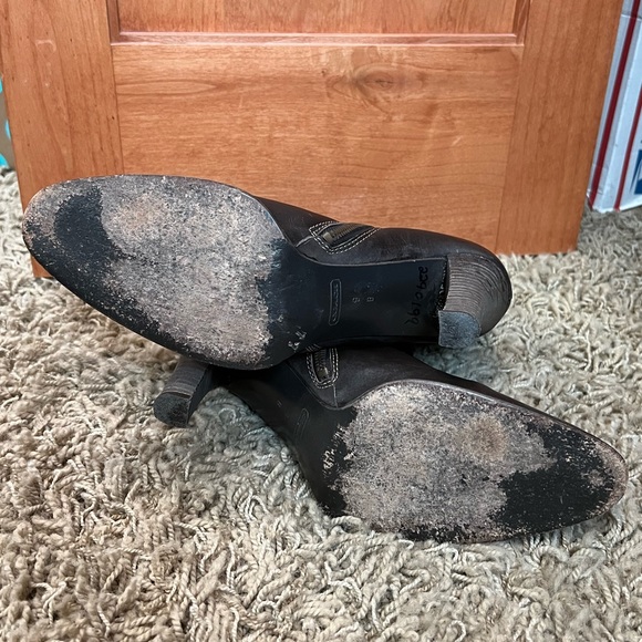 Women’s Coach Brown Leather Booties Boots Size 9 - Picture 3 of 10